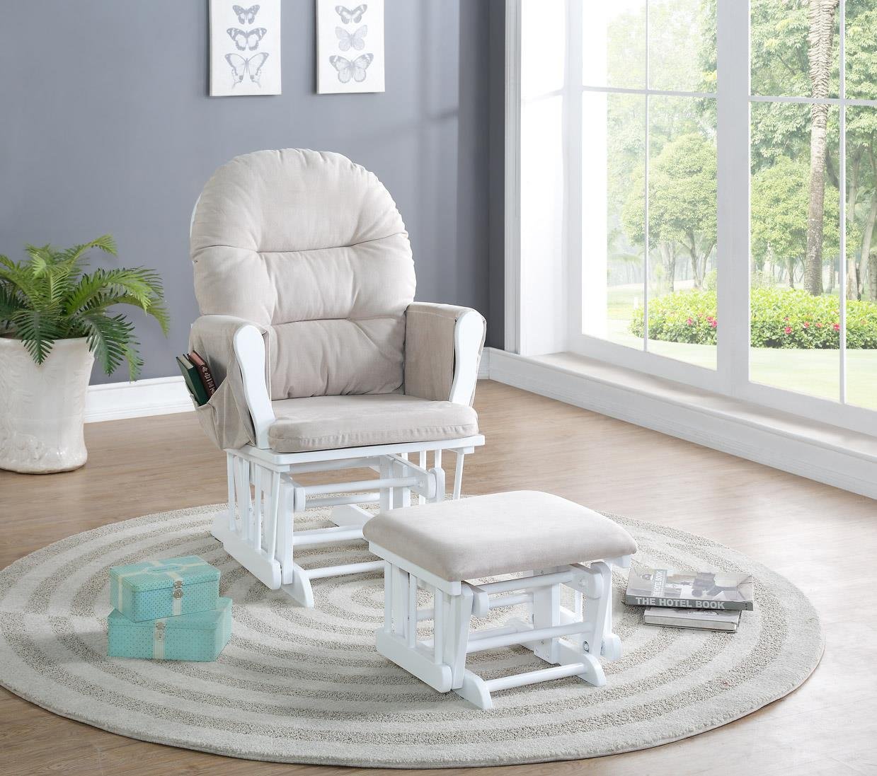 Glider & Ottoman Set