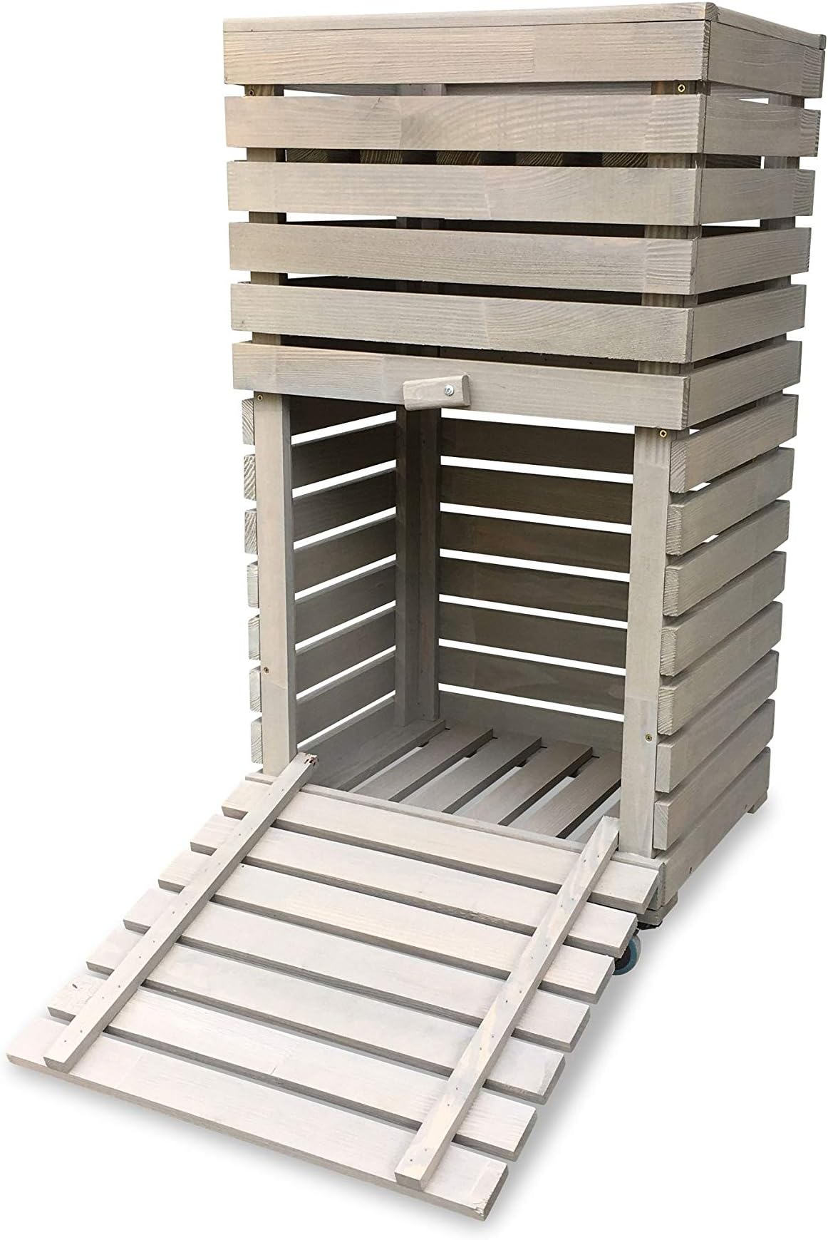 Garden Raised Bed Box S Book Box Herb Box Trolley in Grey B42 x T32 x H 80 cm