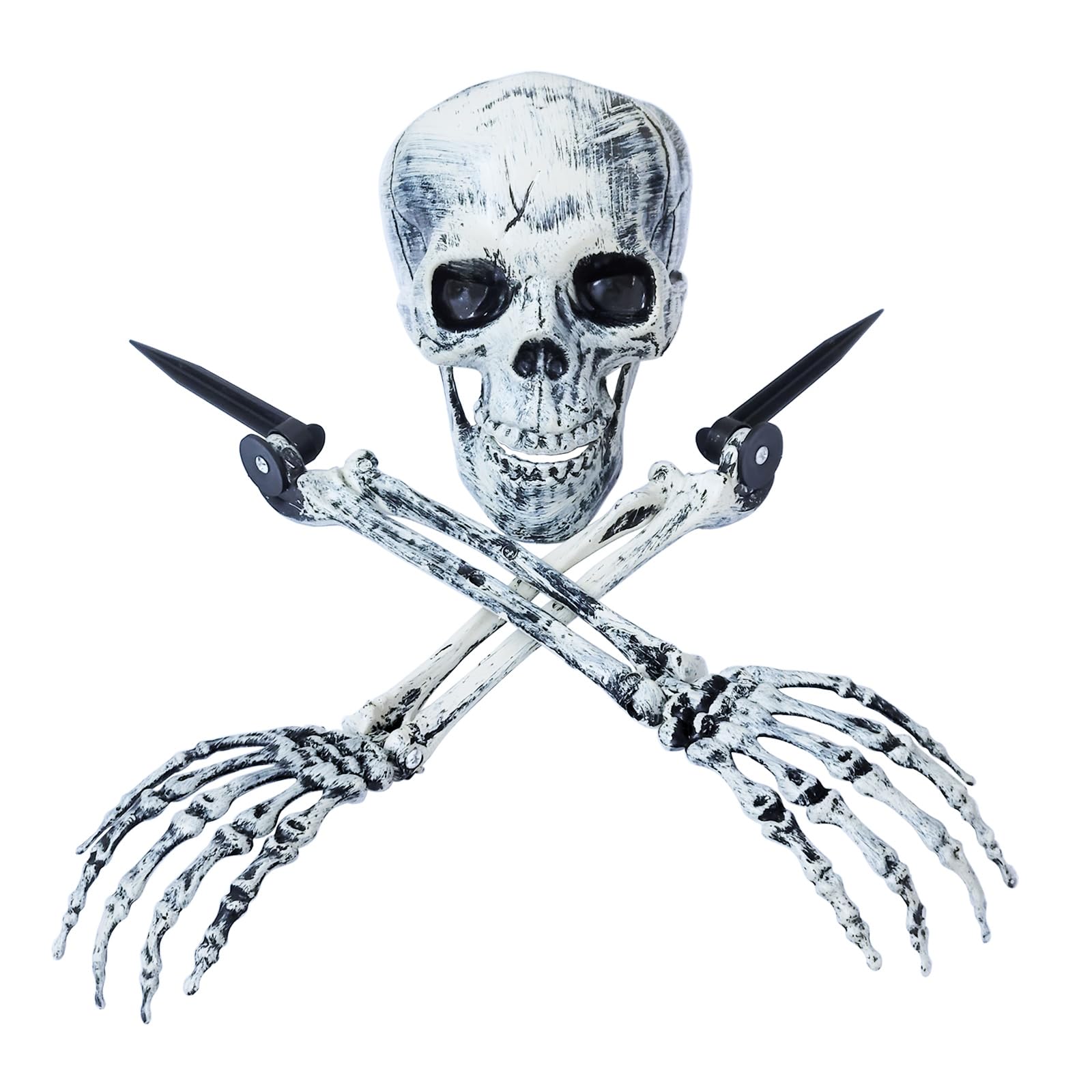 Young Wolf Halloween Realistic Skeleton Stakes for Grass Lawn Stakes Garden Decor Skeleton Decoration (3 Pieces)