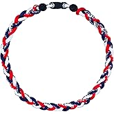 SUPBOMM Baseball Rope Necklaces, League Team Colors Braided Necklace, Baseball Team Gifts