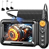 Endoscope Camera with Light, 5-inch Dual Lens 1920P HD Borescope, 7.9mm Camera with 9 LEDs, 16.5ft Semi-Rigid Cable, IP67 Waterproof - for Sewer/Drain Pipe, Automotive Inspection, Tools & Cool Gadgets