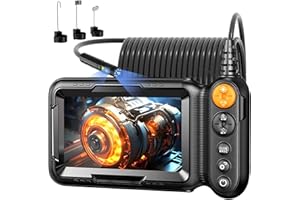 DAXIONGMAO Endoscope Camera with Light, 5-inch Dual Lens 1920P HD Borescope, 7.9mm Camera with 9 LEDs, 16.5ft Semi-Rigid Cable, IP67 Waterproof - for Sewer/Drain Pipe, Automotive Inspection, Tools & Cool Gadgets
