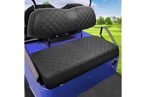 MOSNAI Club Car DS 2000.5-Up Seat Covers, Golf Cart Seat Covers for Club Car DS OEM Ordinary Seat, Front Seat Cover with Concave and Convex Design, Thick Vinyl Leather Comfortable/Breathable