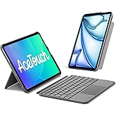 Inateck for iPad 11th/10th Gen Case with Keyboard,for iPad 10th(10.9")/11th Gen(2025 A16),Air 11" M3/M2,Air 6/5/4th,Pro 11 4/3/2/1th,Ultralight Detachable Keyboard with Touchpad, AceTouch Gray