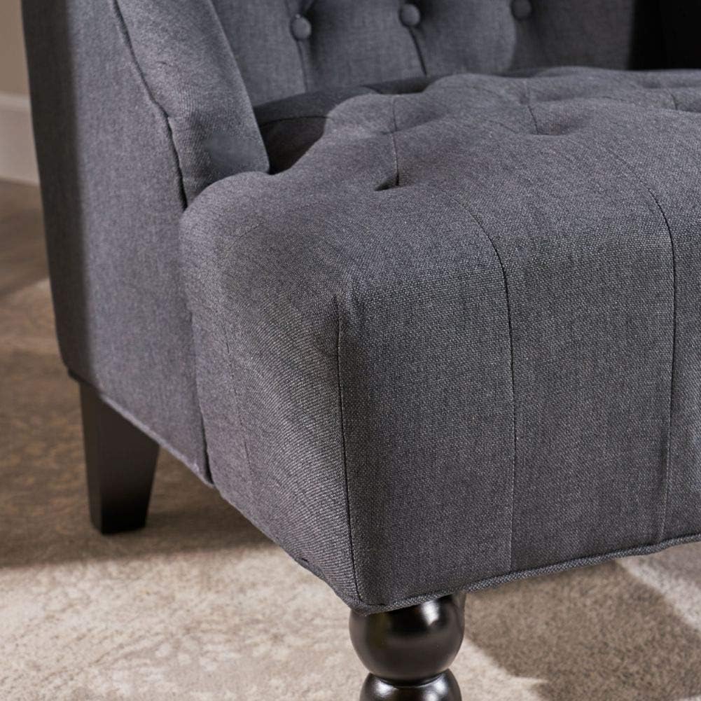 Christopher Knight Home Toddman High-Back Fabric Club Chair, Dark Charcoal: Kitchen & Dining