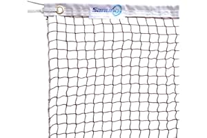 Sanung Badminton Net with Carrying Bag Single Side Stitching Badminton Replacement Polypropylene Nylon Net for Daily Training Exercise Competition Easy Setup 20FT x 2.5FT