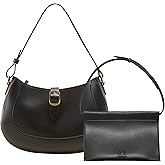 SUNLIGHT LEAVES Vintage Vegan Leather Crescent Hobo Bag For Women Lunar Shoulder Purse Satchel Under Arm Lady Handbag