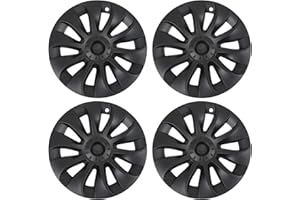 Estink Wheel Rim Hub Caps Wheel Cover Hubcap 20 Inch Matte Black ABS Replacement for with Black Center Logo