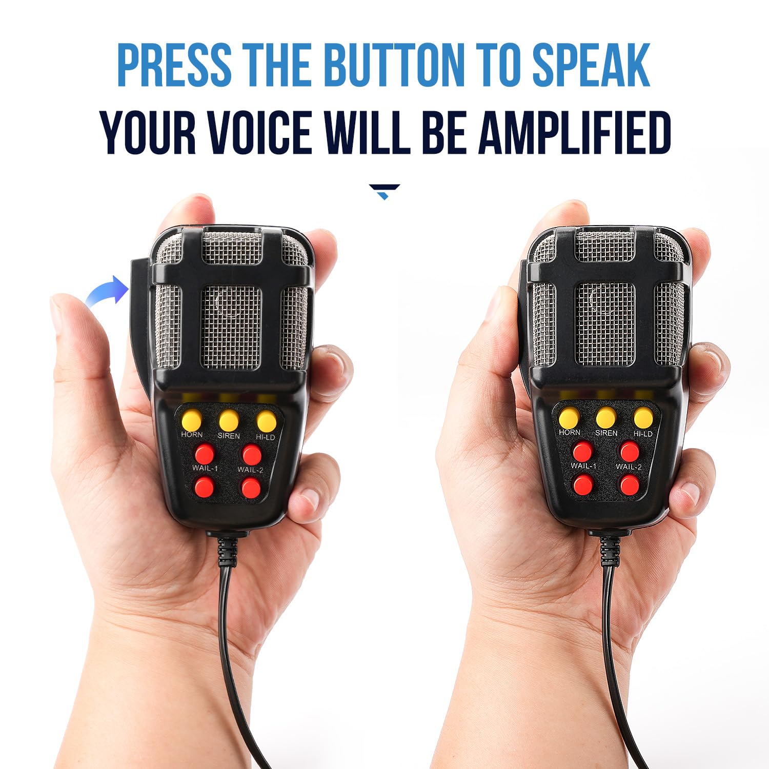 Car Siren Horn 7 Tone with Microphone,Alarm Horn Siren 12V 100W Emergency Amplifier with Mic PA Speaker System Loud Car Alarm Police Ambulance Fire Hooter Traffic Sound
