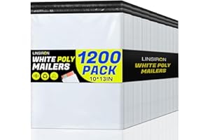 LINSIRON Poly Mailers Shipping Bags 10x13 inch 1200 Pack Packaging Clothes Polymailers Envelopes Mailing Mailer Package Polymailer Small Business Supplies Clothing Bag Polybags Packing White