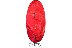 Christmas Tree Storage Bag for up to 9-Foot-Tall Artificial Trees - Upright Zippered Cover with Cinch Cord for Assembled Tree