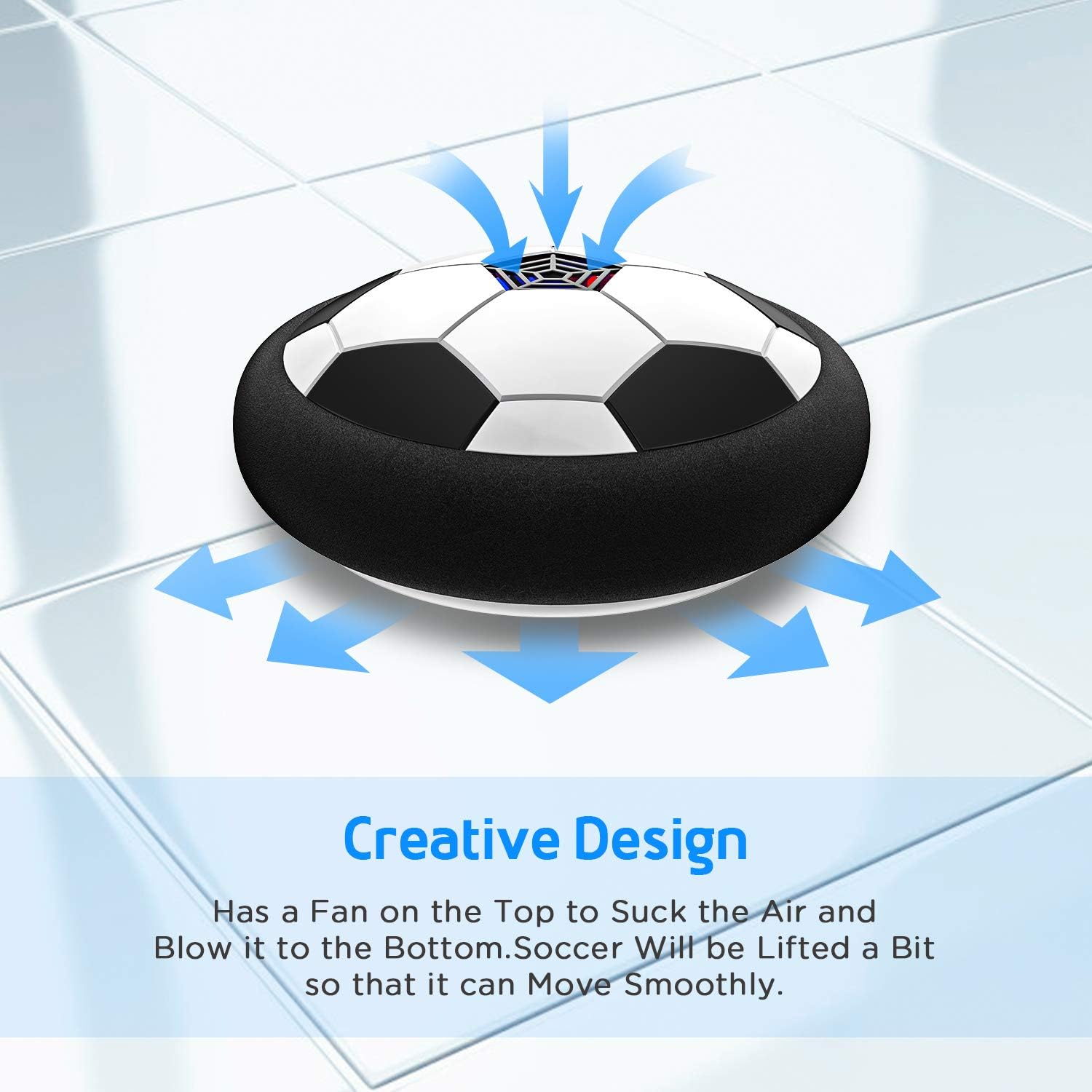 Toyk Boy Toys - LED Hover Soccer Ball - Air Power Training Ball Playing Football Game - Soccer Toys 3 4 5 6 7 8-12 Year Old Kids Toys Best Gift: Toys & Games