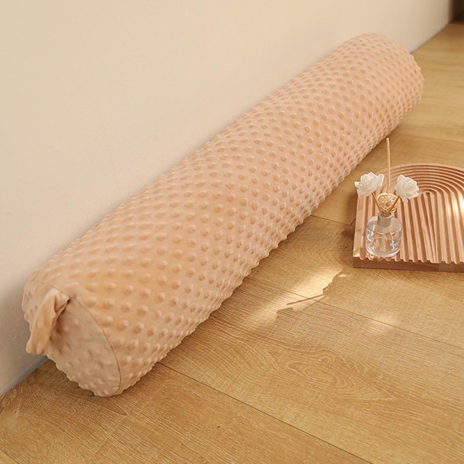 Photo 1 of Eoieov Roll Bolster Pillows for Bed Couch Full Body Pillows for Adults with Removable Cover-Round Neck Pillow for College Dorm 39 in Khaki