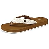 Cobian Braided Bounce – Women’s Sandals With Extra-Thick Cushion – Soft Flip Flops for Women With Arch Support