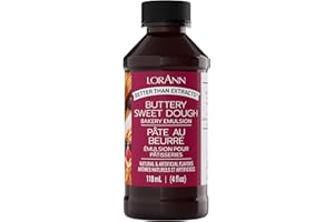 Lorann Oils Buttery Sweet Dough Bakery Emulsion: Authentic Sweet Dough Taste, Ideal for Amplifying Sweet Bready Notes in Baked Goods, Gluten-Free, Keto-Friendly, Sweet Dough Flavoring Essential