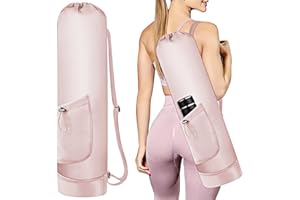 Grednfhat Yoga Mat Bag with Water Bottle, Full Zip Yoga Mat Carrier with Adjustable Strap and Pocket, Waterproof for Women and Men