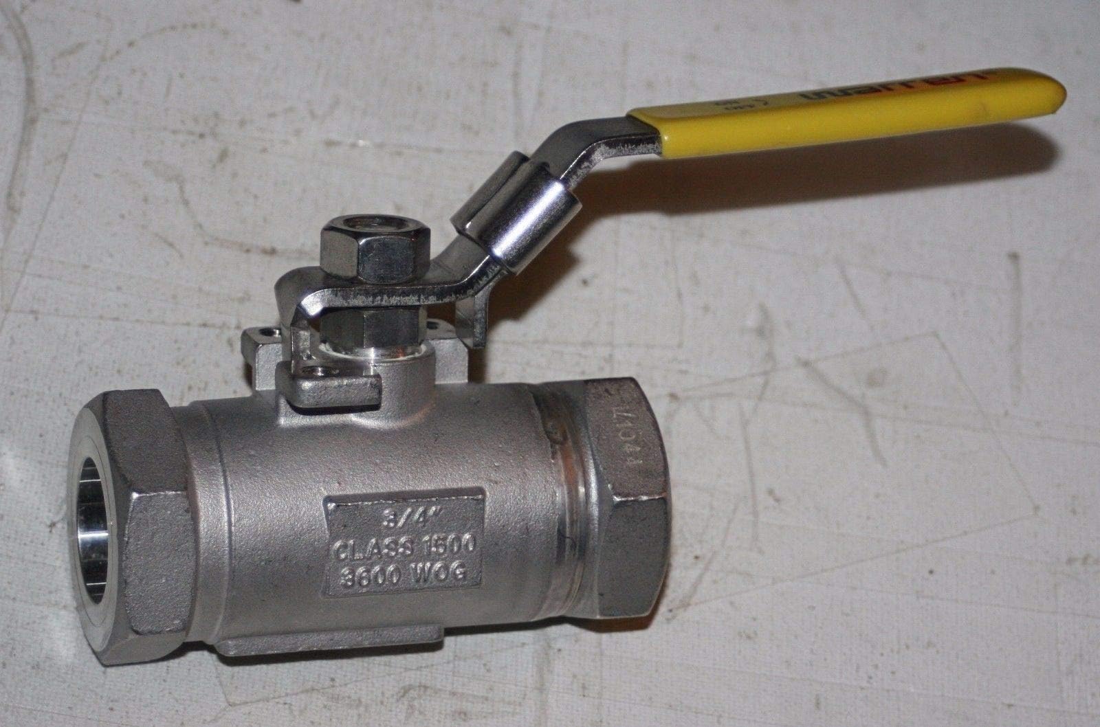 3/4" SS Socket Weld Ball Valve 3600 WOG Class 1500/PEEK Warren