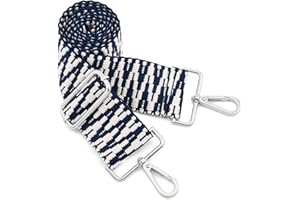 ZOOEASS Silvery Buckles Wide Shoulder Strap Adjustable Replacement Belt Crossbody Canvas Bag Handbag