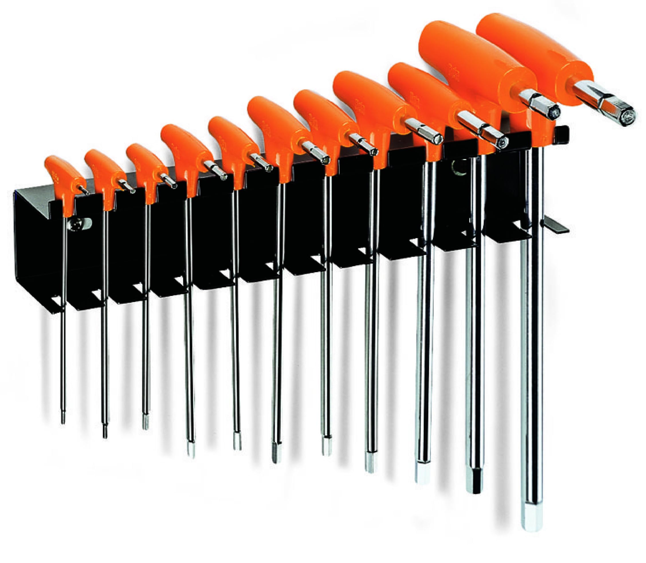 Beta 960957 Model 96 T/SP11 Set of 11 Offset Hexagon Key with High Torque Handle, With Support