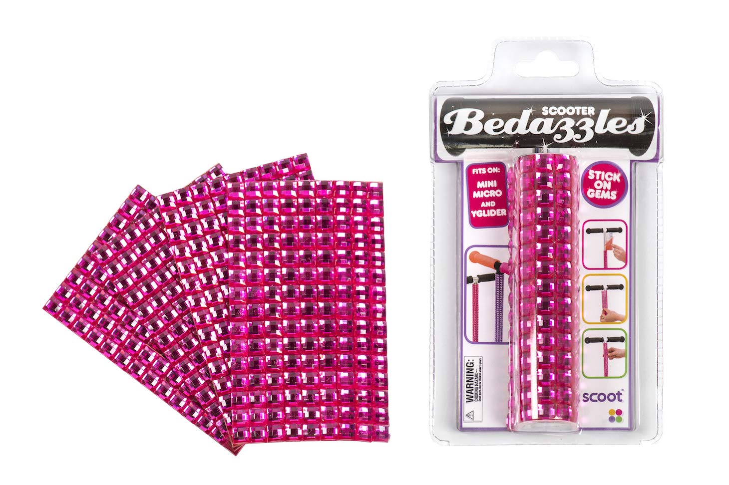 SCOOT Scooter Gems, suitable for a Fixed Stem Scooter (pink)