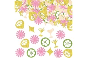 PRESSINART 300Pcs 6 Styles Martini Confetti for Table Decorations, Party Confetti Glitter Margarita Bachelorette Theme Paper 