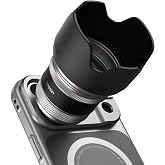 TELESIN 2X Telephoto Master Lens for iPhone 17 Pro Max with Hood/APP EIS | 105mm Authentic Portraits, 200mm Equivalent Optical Telephoto Extender for Wildlife/Sports/Concert Portrait Photography