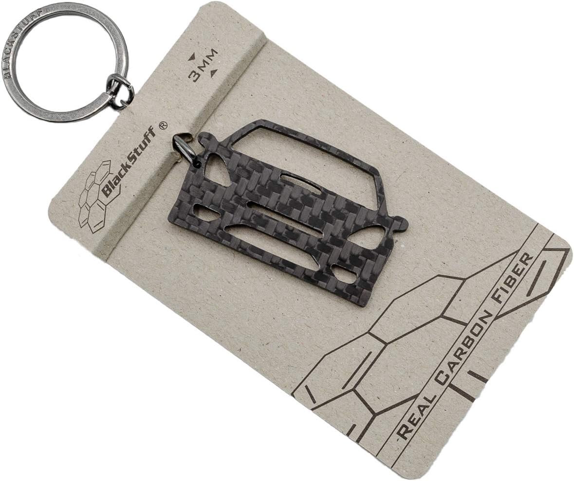 BlackStuff Carbon Fiber Keychain Keyring Ring Holder Compatible with Celica T230 1999-2006 BS-931 - Image 4