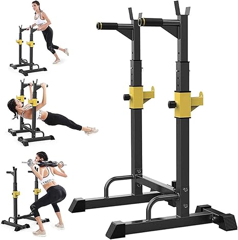 Amazon Co Jp 調整可能なスクワットラック ベンチプレスウェイトスタンド 多機能ボディービル 最大負荷250kg 家庭用プロフェッショナルフィットネス機器 ホーム キッチン