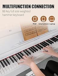 UISCOM 88 Key Weighted Home Digital Piano- Wooden