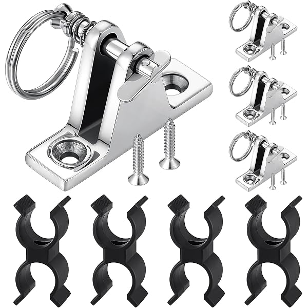 Stainless Steel Bimini Boat Eye Straps - Pack Of 6, 316 Stainless Tie-Down Loops For Kayak, Canoe, Boat - View #8