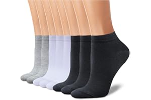 CHARMKING CHARKING 8 Pairs Ankle Socks for Women - Non Slip Cotton No Show Low Cut Casual Socks