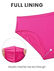 CRZ YOGA Bikini Bottoms for Women Mid Rise Full