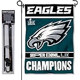 WinCraft Philadelphia Eagles Super Bowl Champions Garden Flag and Pole Stand Holder