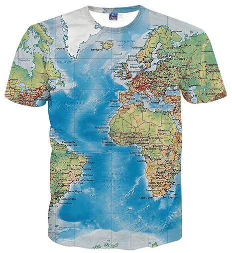 Sykooria T Shirt Herren Männer Tshirts 3D Druck Kurzarm Rundhalsausschnitt mit Überall Muster Sommer T-Shirts