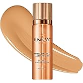 LUMINESS Silk Airbrush Spray Foundation - Full Coverage Foundation - Formula Hydrates & Moisturizes with Hyaluronic Acid, Aloe Vera & Hydrolyzed Silk (Shade - Light Medium)