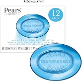 Pears Glycerin Soap, Blue 12-Pack, 4.4 Oz Ea | Pure &amp; Gentle Transparent Soaps with Mint Extracts for Cool, Refreshed Skin &mdash; Hand Soap, Body Soap &amp; Face Soap
