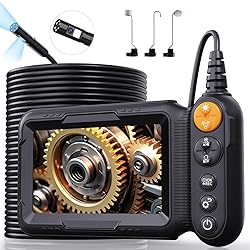 Endoscope Camera with Light 10M, 5in Dual Lens
