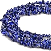 jodaying 3-5mm Natural Blue Lapis Lazuil Gemstone Chips Loose Beads Semi Precious for Jewelry Making DIY Handmade Craft Supplies 1 Strand per Bag Approxi 32"