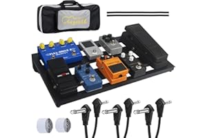 Augioth guitar pedal board-Super light aluminum effects pedalboard with Bag – 19.8'' x 11.87'' x 4'’ Compact design, durable & portable – Perfect for Guitar & Bass Effects Pedal board