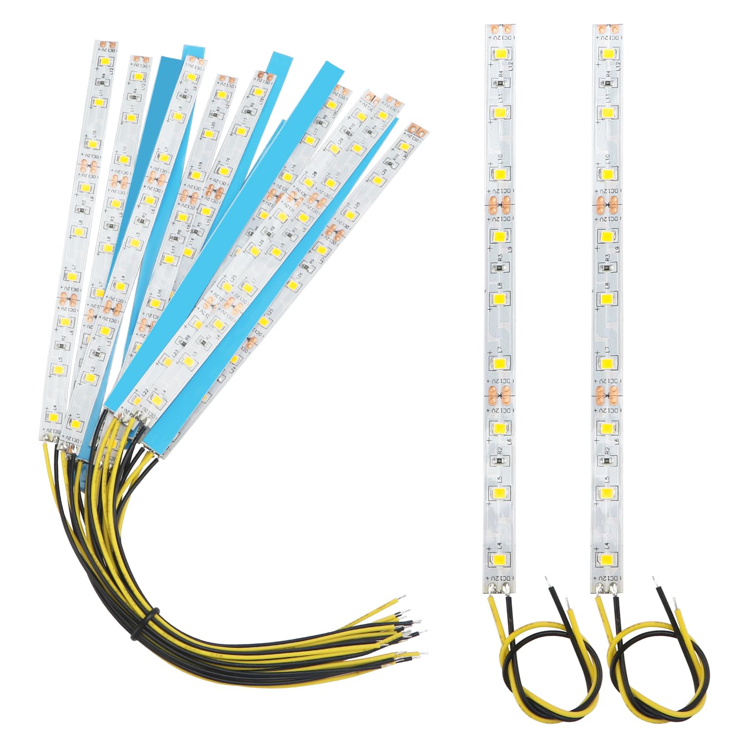 YIXISI 15 PCS 150mm Prewired Strip LED, 12V - 18V LED Strip Light, 2335 SMD LED Light, Yellow