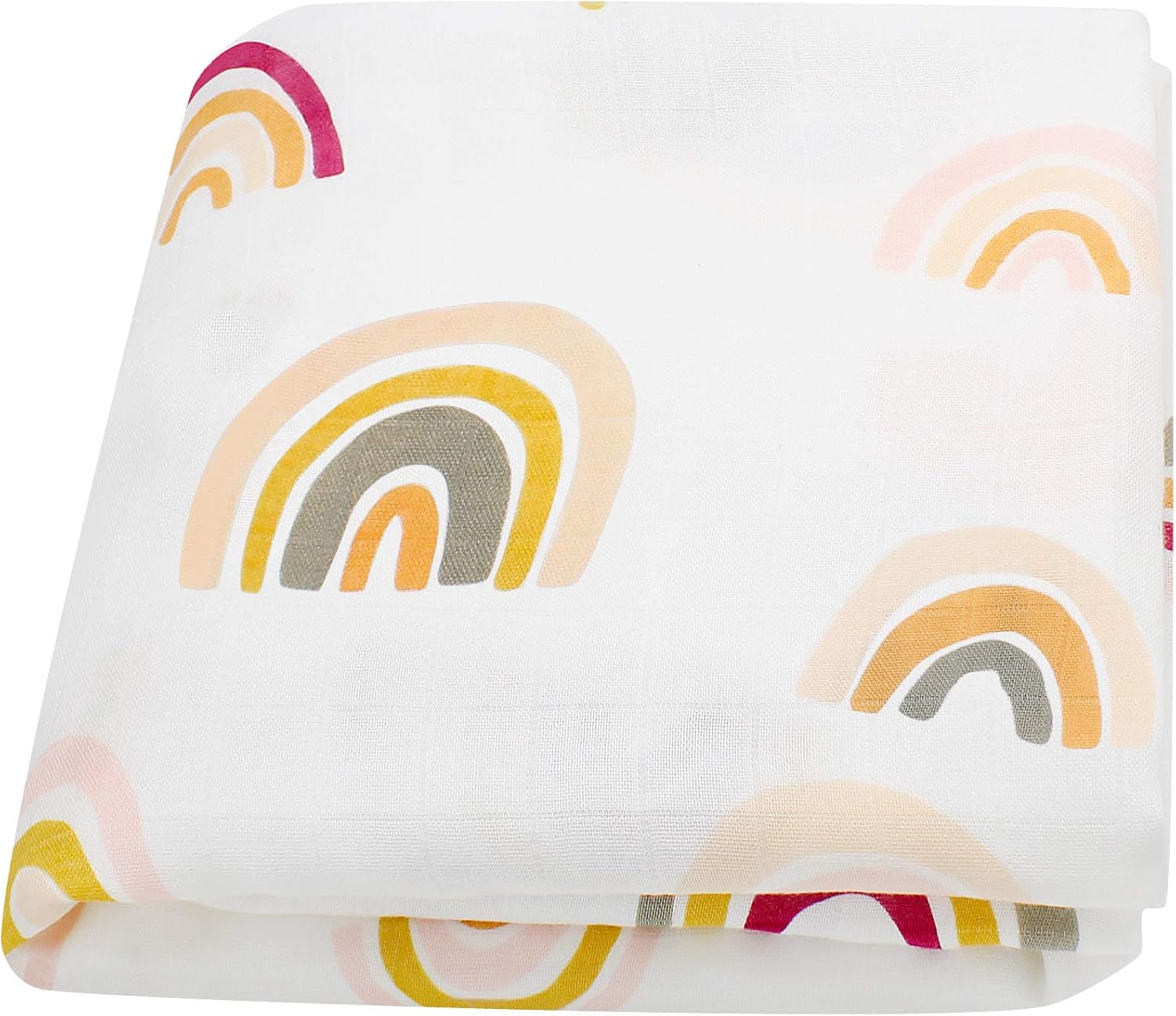LifeTree Baby Muslin Cloths Rainbow Print Bamboo Cotton Newborn Baby