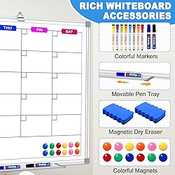 CALENBO Big Magnetic Whiteboard Calendar - 60 X 40