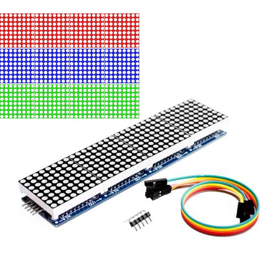 Youmile 8x32 Dot Matrix Single Green Light MCU Control LED Display Module for Arduino/MCU/51/AVR/STM32/Raspberry Pi