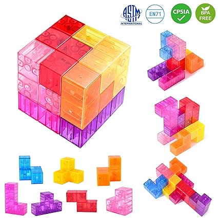 Rooya Baby Toys For 2 3 4 Year Old Boys Girls Magnet Toys For Kids Magnetic Building Blocks Magnet Tiles Set Magic Magnetic Cube Puzzlespreschool