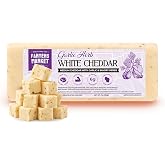 Farmers Market Garlic Herb White Cheddar Wisconsin Cheese, 7oz | Garlic Herb Flavored White Cheddar Blocks for Charcuterie Board and Cheese Platters - Gluten Free, Low Carb, Keto and Paleo