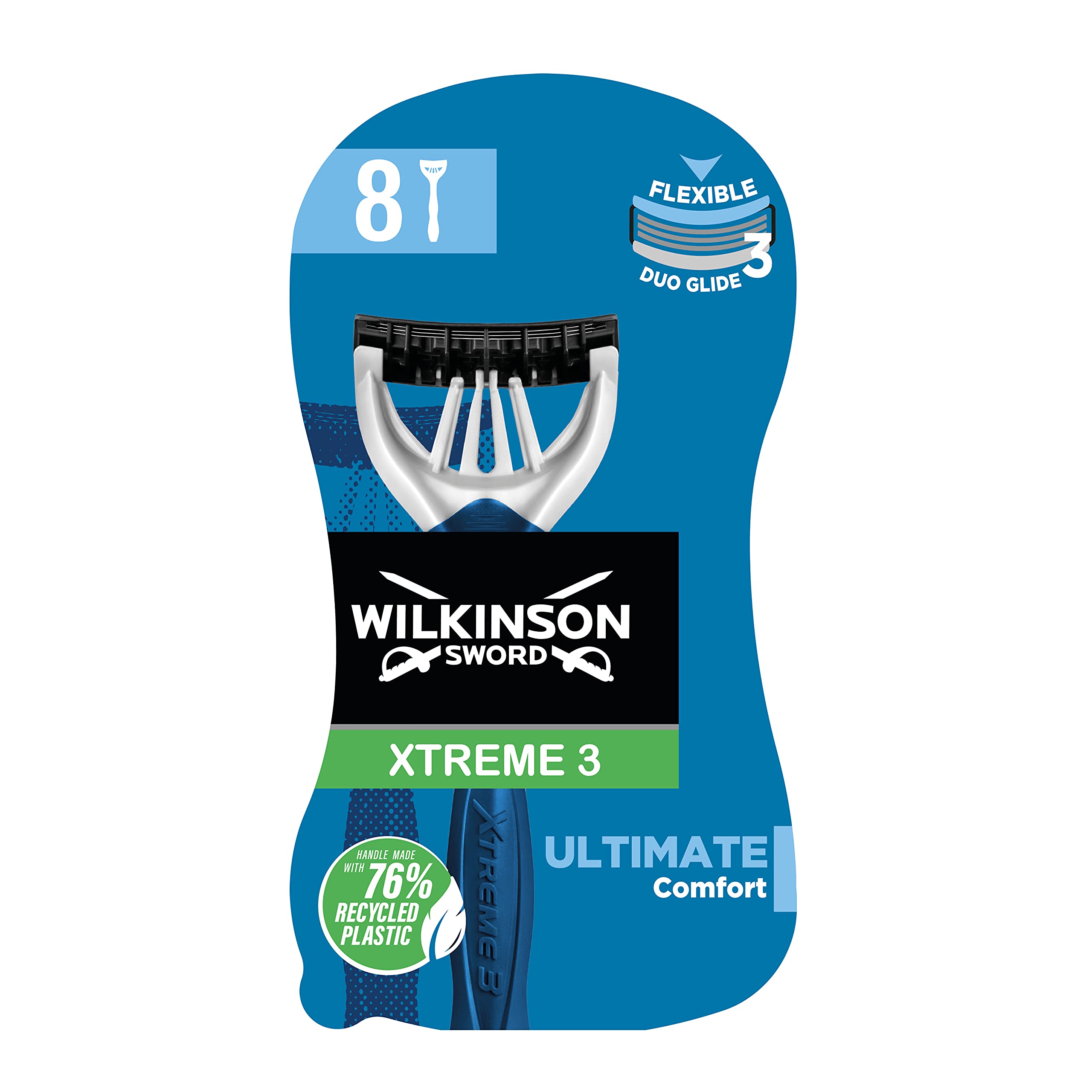 WILKINSON SWORD - Xtreme 3 For Men | Ultimate Comfort | 8 x Disposable Razors