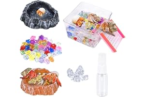 NESTBASICS 6 Pack Hermit Crab Accessories Hermit Crab Bathing Pool with Ramp Reptile Hermit Crab Water Food Bowls Dish Starter Kits for Hermit Crab Leopard Gecko Frog Spider Lizard Turtle Bearded Dragon etc