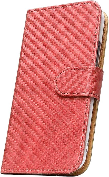 Amazon High Rakuten Hand 楽天ハンド ケース 手帳型 カバー色カーボンレッド 無地 合皮レザー カード収納 スマホケース 手帳型カバー 薄型 スリム シンプル おしゃれ かわいい ケース カバー 通販
