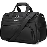TIAWOLT Underseat Carry On Luggage Lightweight Travel Tote Weekender Bag Overnight Duffle for Trip, Travel Essentials Personal Item Travel Bag for Women and Men,Black