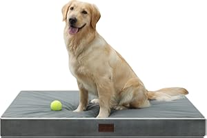 YIZHUOPET Dog Bed Mats for Large Big Dogs - Orthopedic Dog Pet Bed Thick Egg Foam Crate, Removable Washable Cover, Non-Slip Bottom Durable Dog Crate Bed Mat (Dark Gray, XXXL(54''x42''x4''))